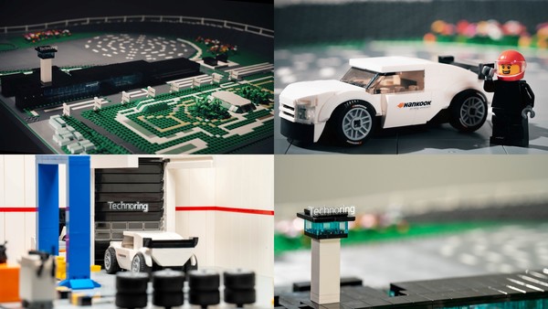 레고 블록으로 구현한 한국테크노링./사진=한국타이어