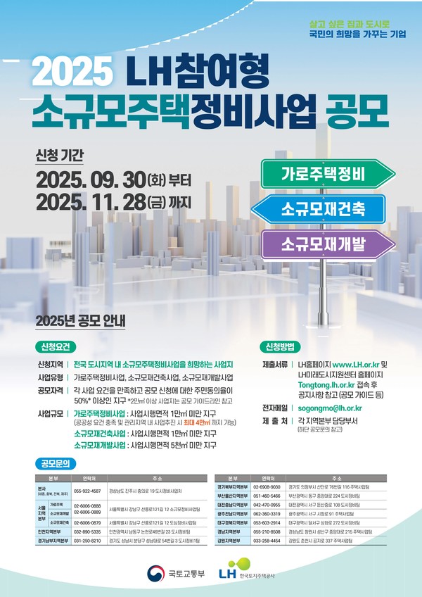 공공참여형 소규모주택정비사업 공모 포스터. /사진=LH
