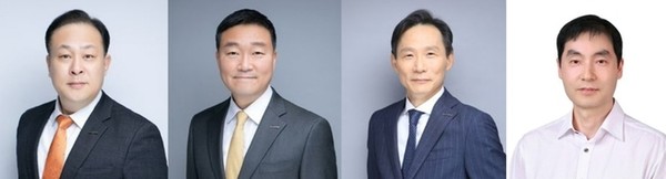이운익 삼양사 대표(왼쪽부터), 윤석환 삼양패키징 대표, 오승훈 삼양데이타시스템 대표, 안태환 삼양KCI 대표/ 사진=삼양그룹