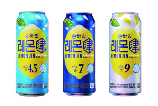리뉴얼된 '순하리 레몬진' 3종 /사진=롯데칠성음료