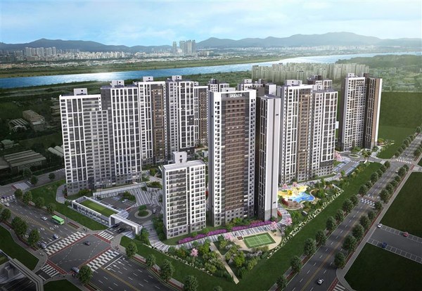 '풍무역세권 수자인 그라센트 1차'(B2블록) 조감도./사진=BS한양