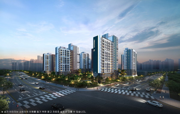 '운정신도시 푸르지오 더 스마트' 야경 투시도./사진=대우건설