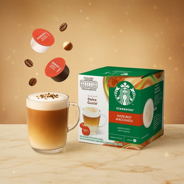 네스카페 돌체구스토 어드벤트 캘린더(왼쪽)와 네스카페 돌체구스토 헤이즐넛향 마키아토(오른쪽) /사진=네스카페 돌체구스토