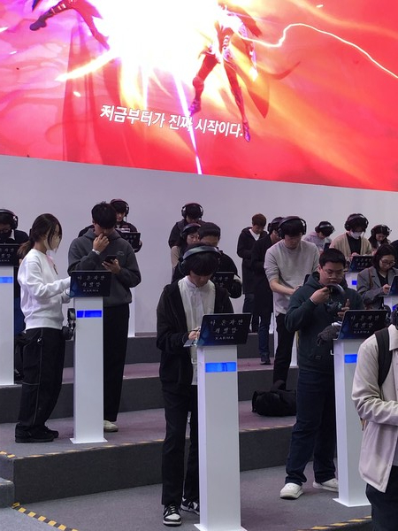 넷마블 '나혼랩: 카르마' 체험존 모습 /사진=김현정 기자