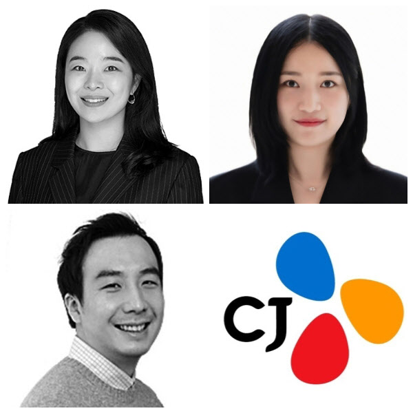 (왼쪽부터 시계방향) 김도영 CJ올리브영 경영리더, 김수주 CJ올리브영 경영리더, 오윤동 4DPLEX 경영리더 /사진=CJ그룹