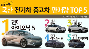 아이오닉5, 국산 전기 중고차 판매 1위…EV6·니로 EV 뒤이어